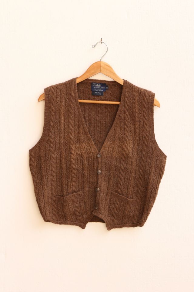 Vintage Polo Ralph Lauren Hand Knit Wool Sweater Vest Made in GB | Urban  Outfitters