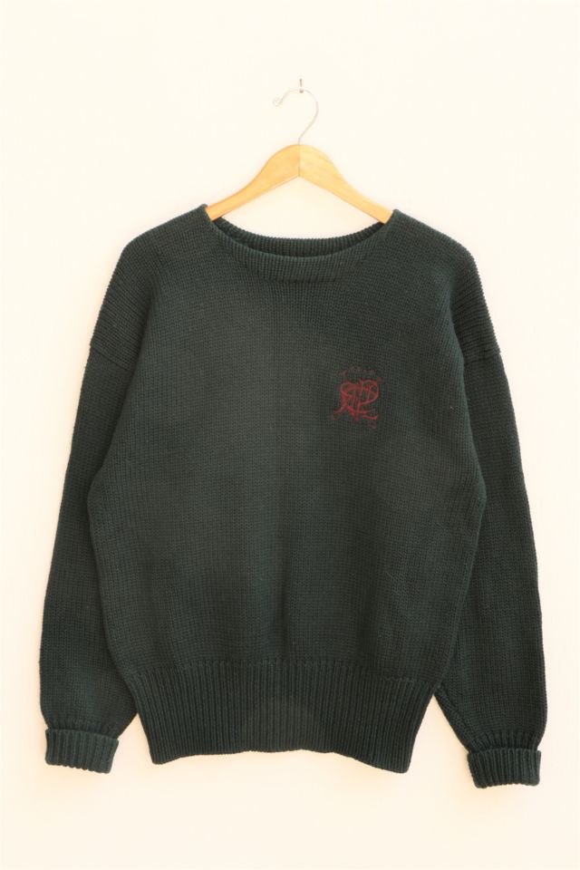 Vintage Polo Ralph Lauren Crest Wool Boatneck Sweater