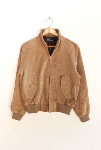 Vintage Polo Ralph Lauren Suede Harrington Jacket Made in Hong