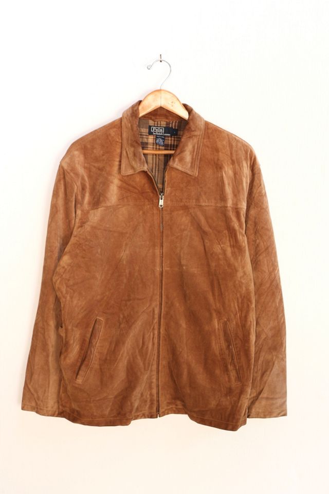 Vintage Polo Ralph Lauren Suede Leather Jacket | Urban Outfitters
