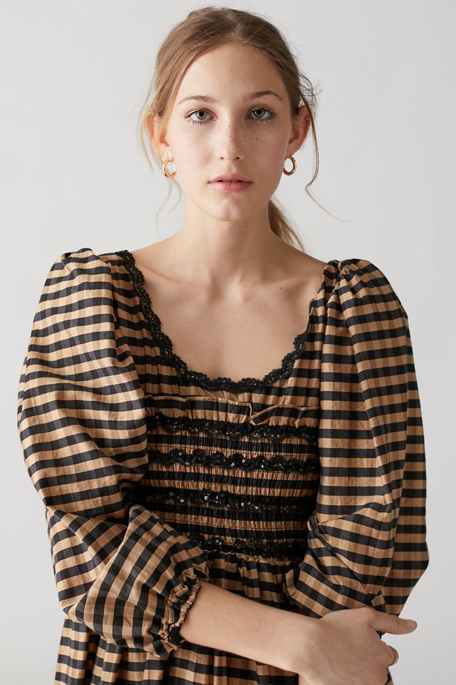Sister Jane Dream Flock Checked Midi Dress | Urban Outfitters