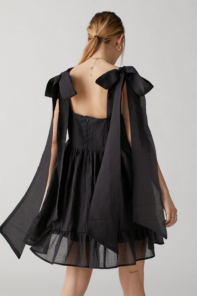 one shoulder asymmetrical hem dress Jade By Jane Tiered Ruffle Mini Dress cement / S main image 0