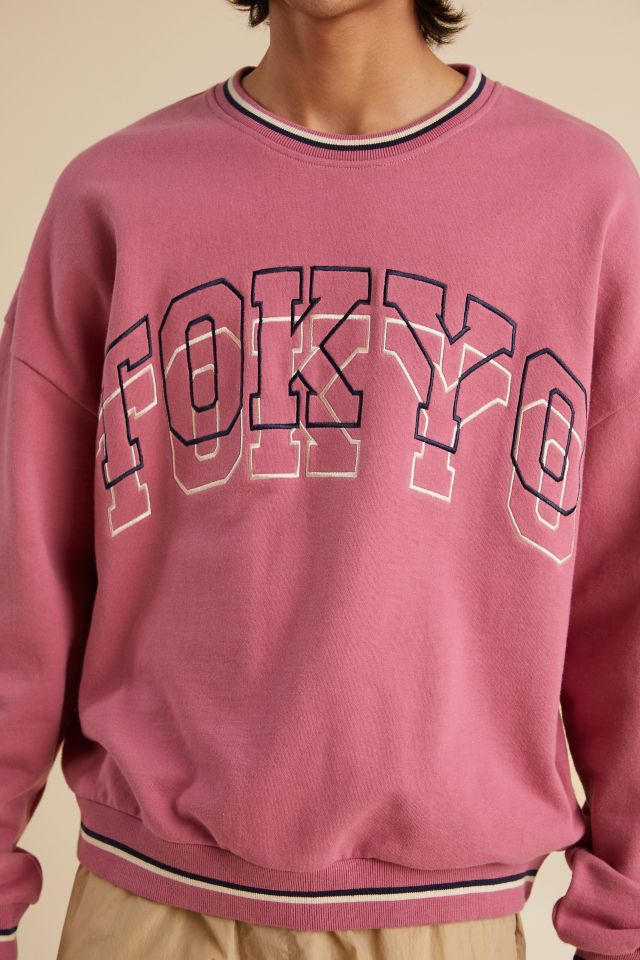 Embroidered Tokyo Varsity Crew Neck Sweatshirt #3