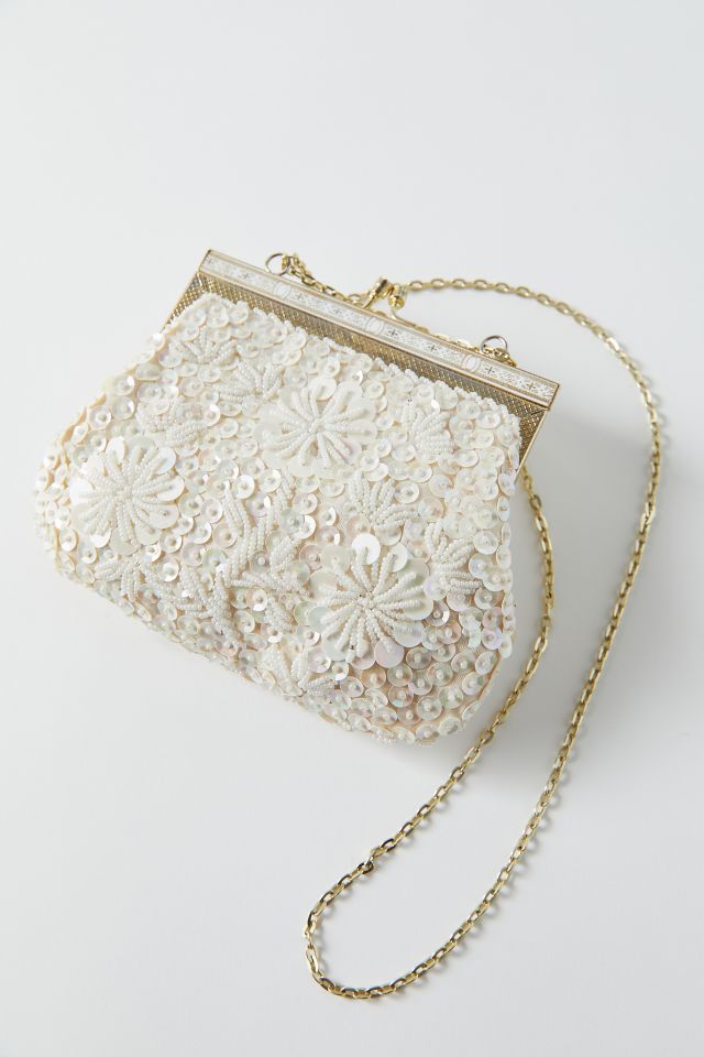 Vintage Floral Sequin Purse