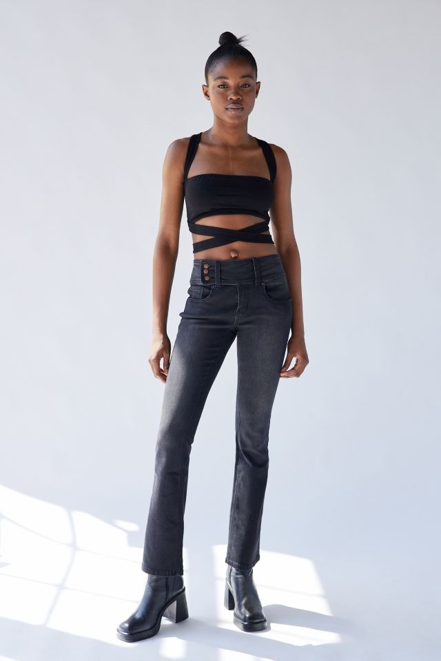 BDG Urban Outfitters LOW RISE FLARE - Flared Jeans - black 