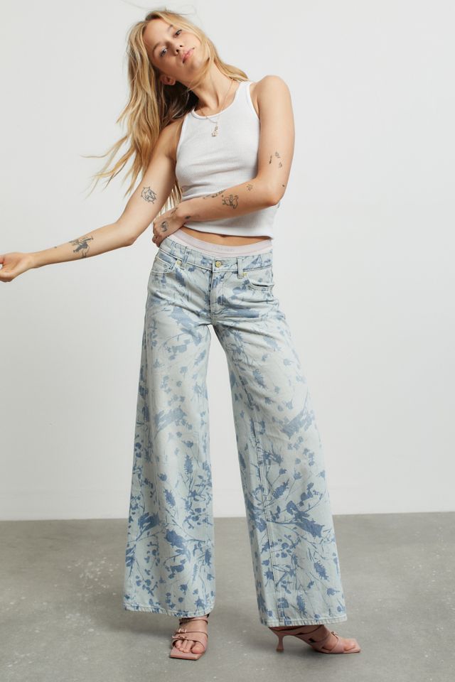 BDG Low & Wide Jean — Floral Print #2