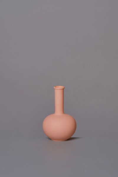 Middle Kingdom Miniature Porcelain Beauty Vase In Orange