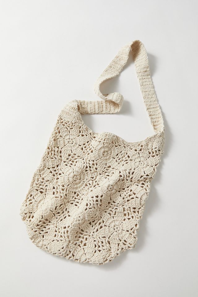 Crochet Woven Sling Shoulder Bag | Urban Outfitters