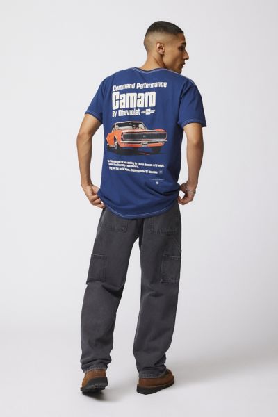 Urban Outfitters Chevrolet Camaro Vintage Ad Tee In Navy