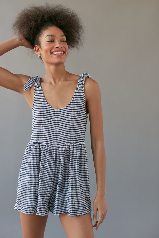 UO Cairo Tie-Shoulder Romper | Urban Outfitters