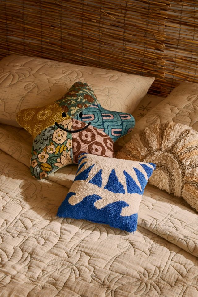Starfish Patchwork Throw Pillow #4