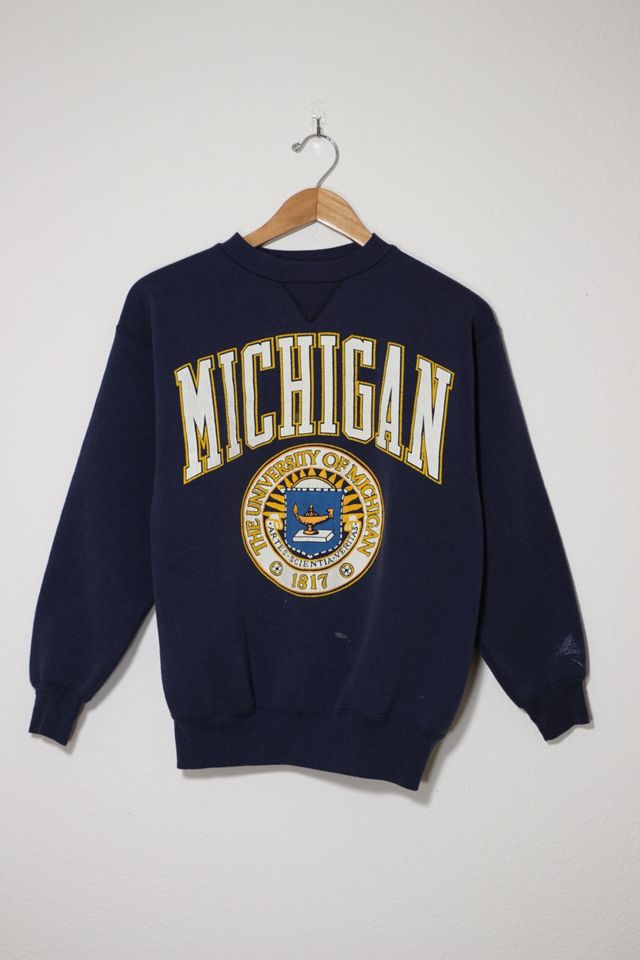 Vintage University of Michigan Crest Crewneck Sweatshirt Made in USA ...