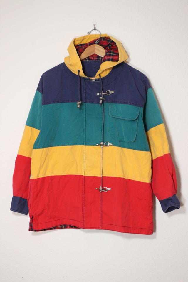 Retro color block on sale jacket