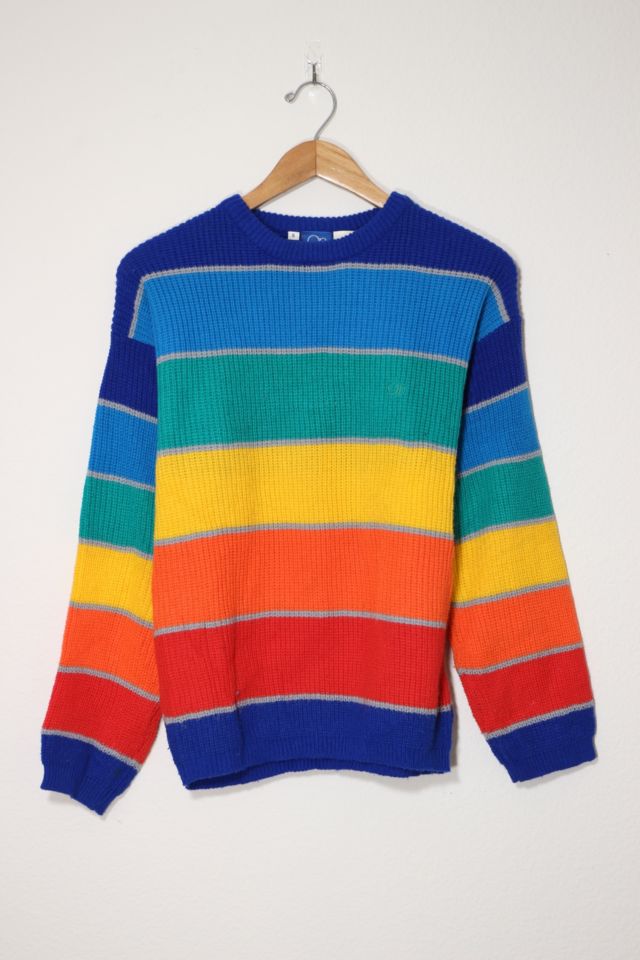 Vintage Ocean Pacific Striped Shaker Stitch Sweater | Urban Outfitters