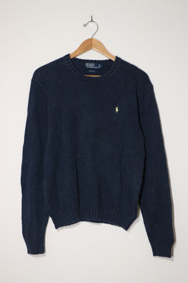 Vintage Polo Ralph Lauren Washed Cotton Logo Sweater | Urban Outfitters