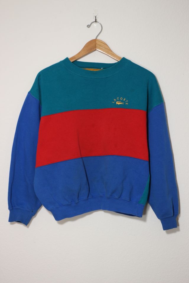 Vintage Izod Lacoste Colorblock Crewneck Sweatshirt Urban Outfitters