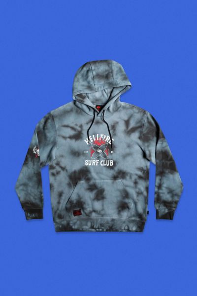 Quiksilver X Stranger Things Hellfire Surf Club Tie-Dye Hoodie ...