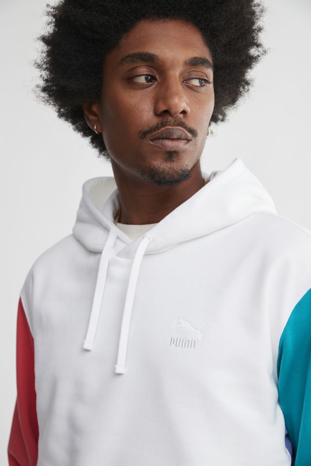 Red and white online puma hoodie