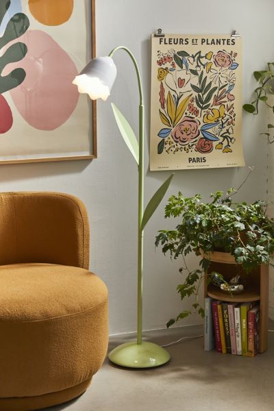 Urban Outfitters Tulip Floor Lamp In Green