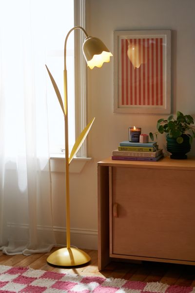 Urban Outfitters Tulip Floor Lamp In Yellow
