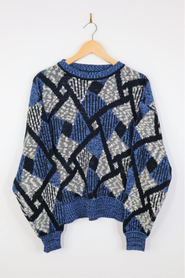 Vintage Pattern Knit Sweater Urban Outfitters