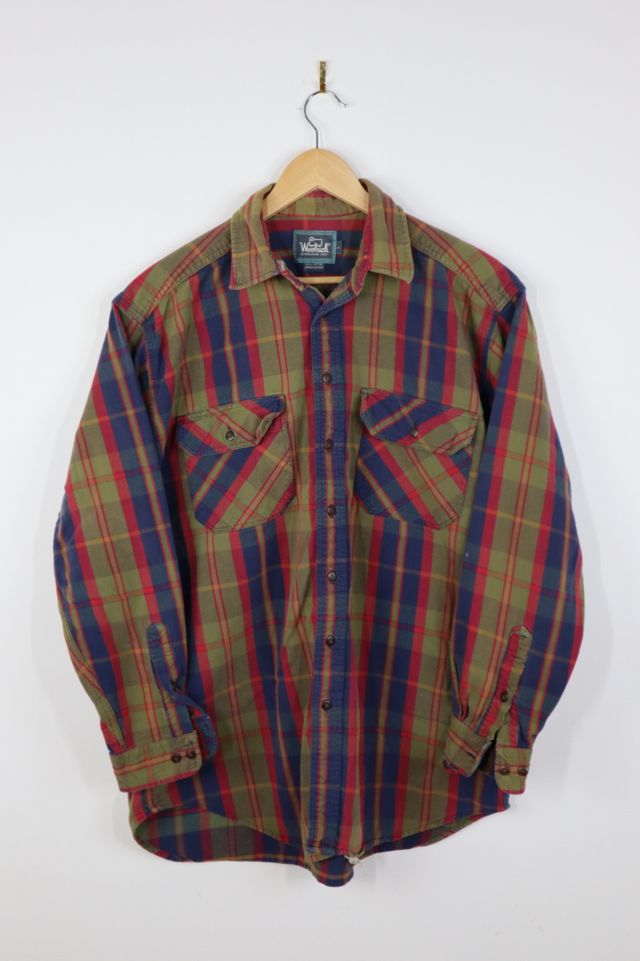 Vintage Woolrich Frayed Button-Down Shirt | Urban Outfitters