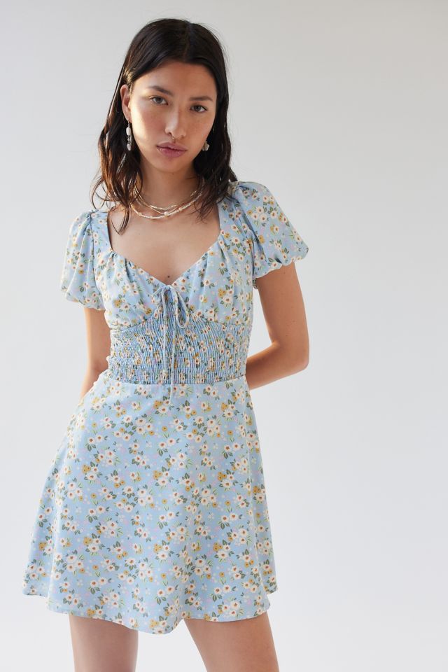 UO Maggie Smocked Mini Dress | Urban Outfitters Canada