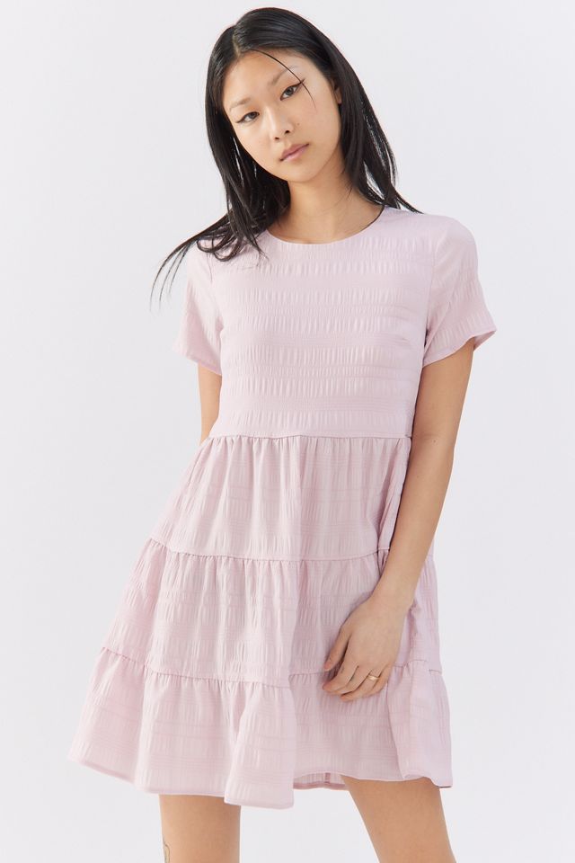UO Tess Tiered Mini Dress Urban Outfitters