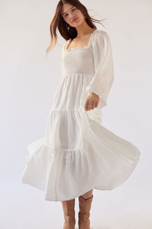 Urban outfitters white outlet midi dress