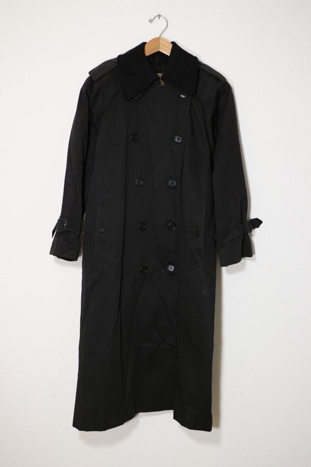 Vintage Burberry Trench Coat With, Burberry Classic Black Trench Coat