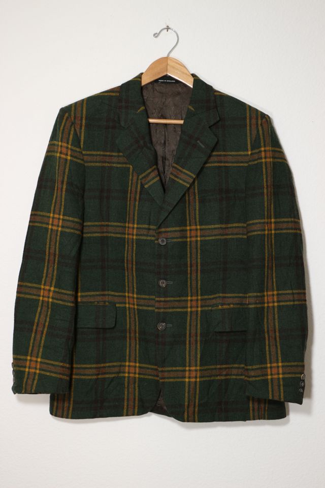 Vintage Wool Plaid Blazer Made in England | Urban Outfitters