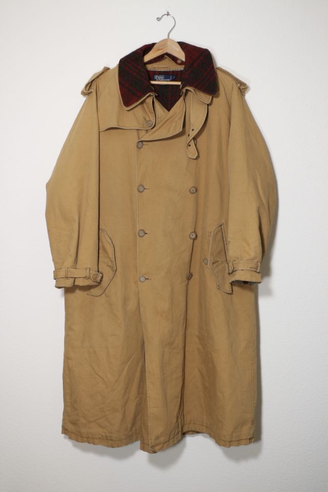 Vintage Polo Ralph Lauren Wool Lined Duck Canvas Trench Coat | Urban  Outfitters