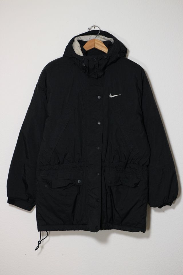 Vintage Nike 90s Oversized Nylon Puffer Filled Coat | Urban Outfitters