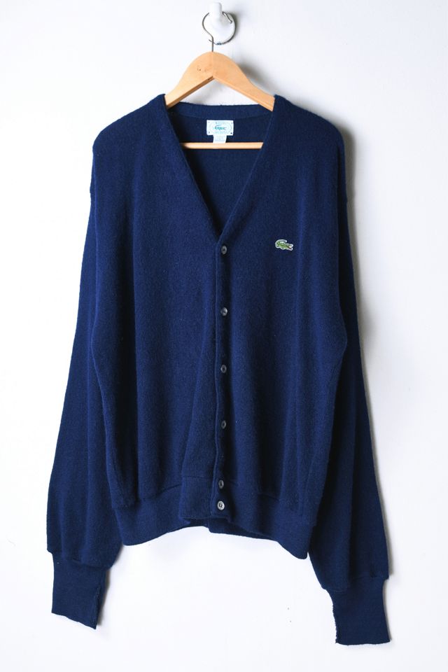 Vintage 90s Izod Lacoste Navy Cardigan | Urban Outfitters