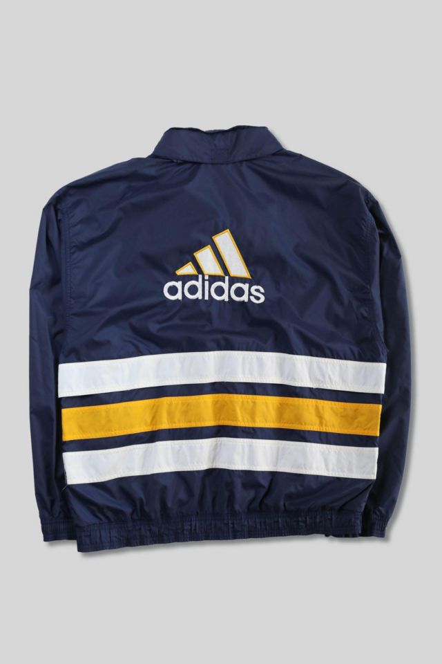 Vintage Adidas Bold Gold Line Windbreaker Jacket Urban Outfitters