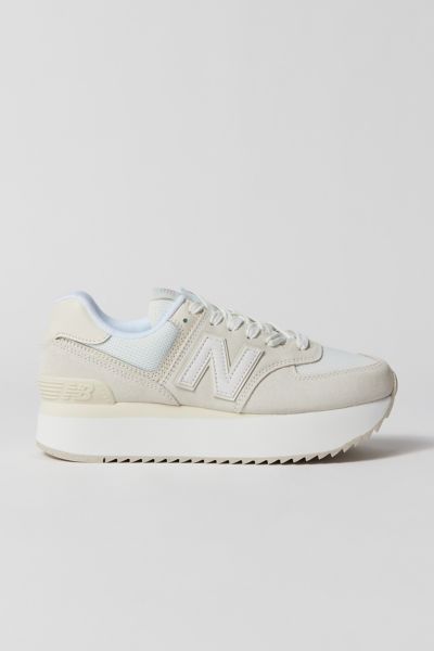 New Balance 574+ Platform Sneaker In Sea Salt/turtle Dove, Women's At Urban Outfitters In Sea Salt/turtledove