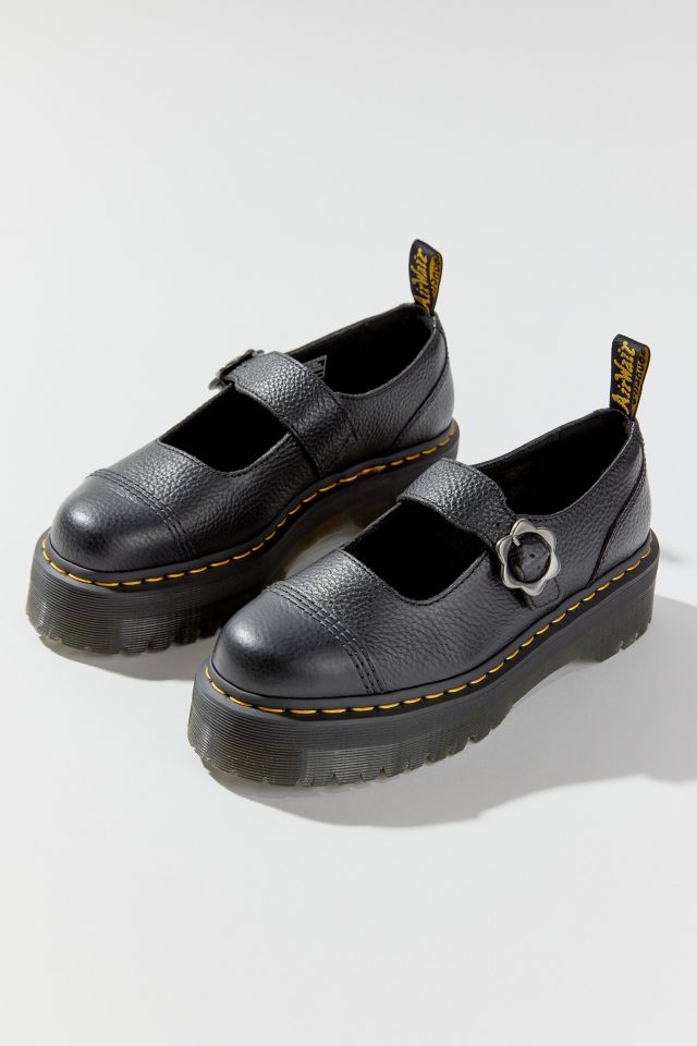 Dr. Martens Addina Flower Buckle Leather Platform Shoe