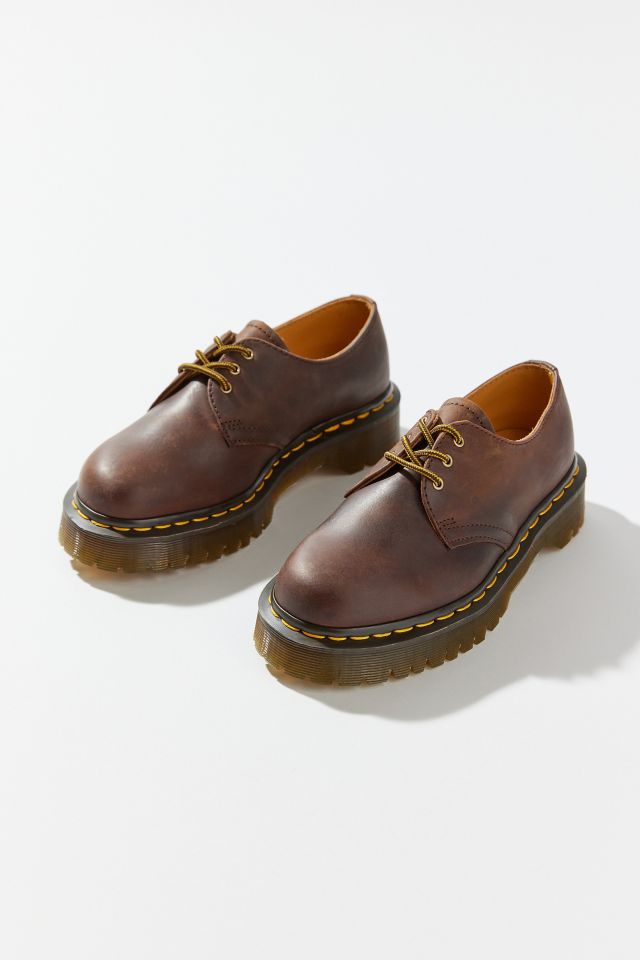 1461 Crazy Horse Leather Oxford Shoes in Brown