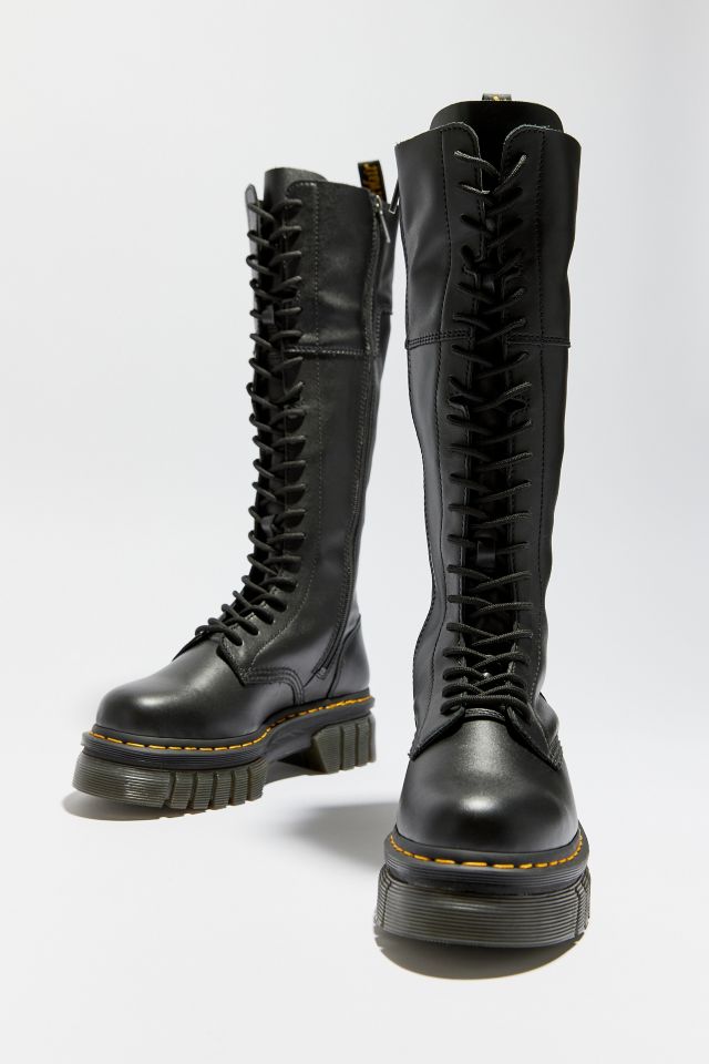 Sede agudo ornamento Dr. Martens Audrick Leather Knee-High Platform Boot | Urban Outfitters