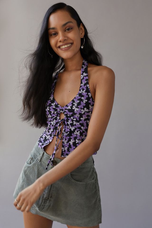 Urban Renewal Remnants Butterfly ORing Halter Top Urban Outfitters