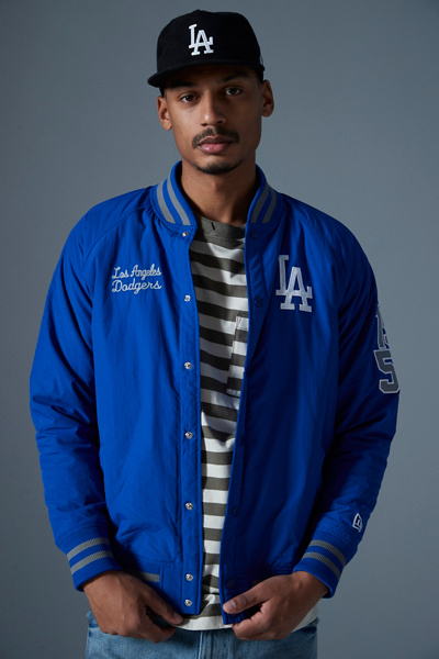 New Era Los Angeles Dodgers Snap Varsity Jacket | Urban Outfitters