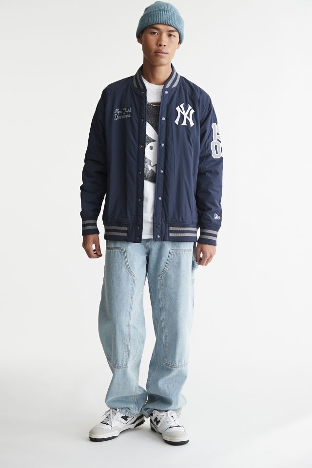 New Era New York Yankees Varsity Jacket In Stone/official Team Colours  Pinstripe - FREE* Shipping & Easy Returns - City Beach United States