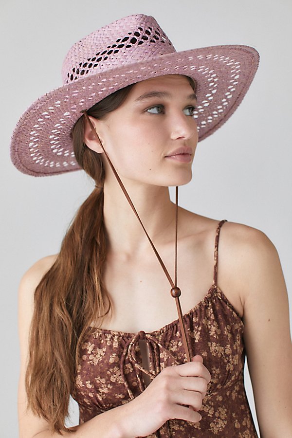 Urban Outfitters Sunny Day Straw Panama Hat In Lavender