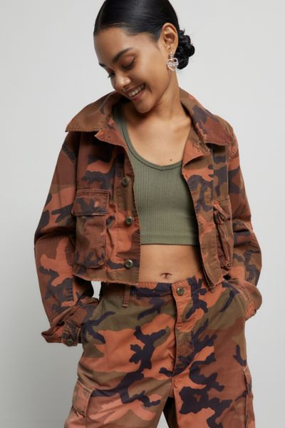 Urban Renewal Remade Cropped Camo Jacket