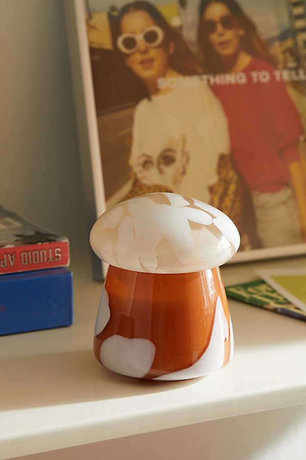 Urban Outfitters Mushroom Glass Candle In Lucid Dreams At  In Multi
