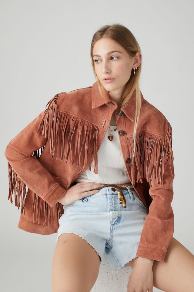 BLANKNYC Suede Fringe Jacket