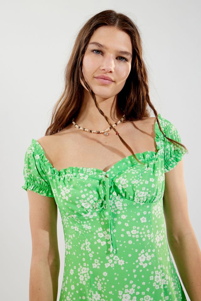 Robe Mini Glamour Florale Épaules Dénudées #3