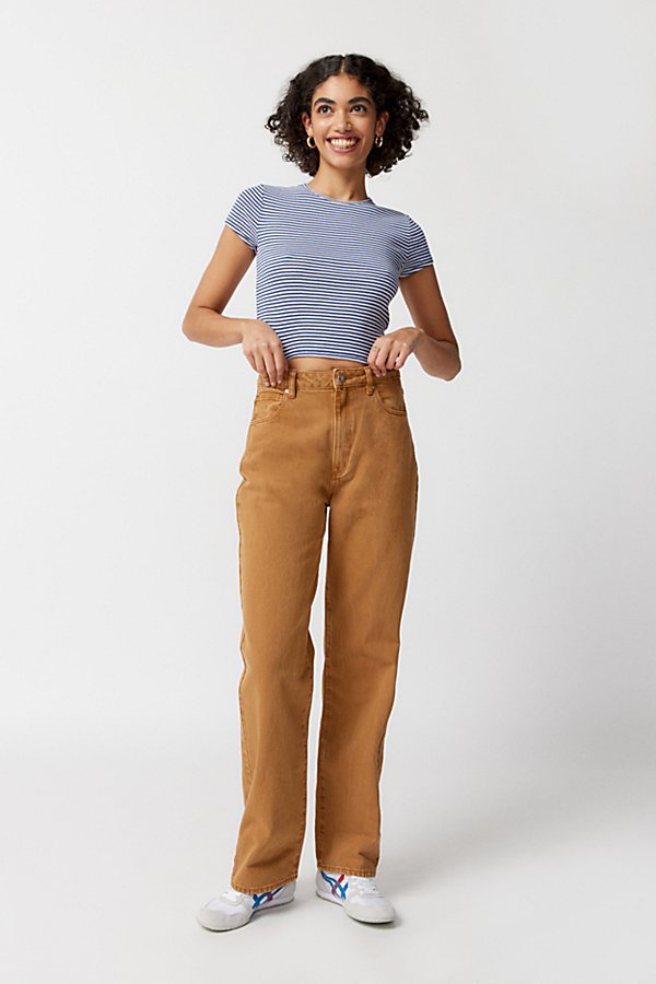 Abrand A Brand A Carrie High-waisted Jean In Brown