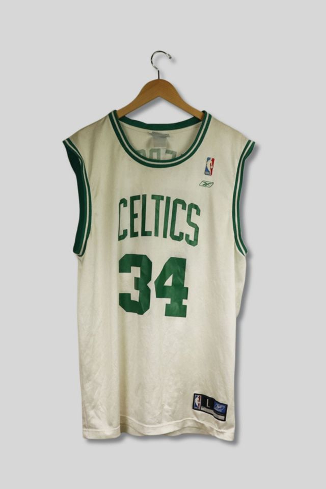 Paul Pierce Boston Celtics Number 34 Retro Vintage Jersey Closeup