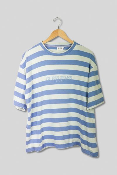 Blue and best sale white guess shirt